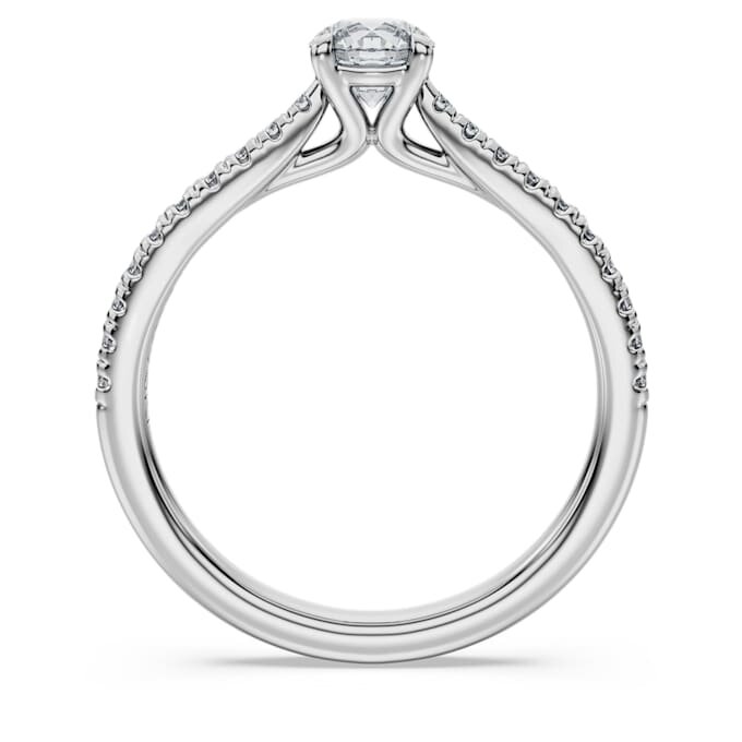 Pierścionek Eternity Solitaire z diamentami wyhodowanymi w laboratorium o łącznej masie 0,7 karata, okrągłe, 14-karatowe białe złoto Pierścionek Eternity Solitaire z diamentami wyhodowanymi w laboratorium o łącznej masie 0,7 karata, okrągłe, 14-karatowe białe złoto
