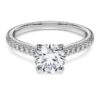 Pierścionek Eternity Solitaire z diamentami wyhodowanymi w laboratorium o łącznej masie 1,2 karata, o okrągłym szlifie, z 14-karatowego białego złota Pierścionek Eternity Solitaire z diamentami wyhodowanymi w laboratorium o łącznej masie 1,2 karata, o okrągłym szlifie, z 14-karatowego białego złota