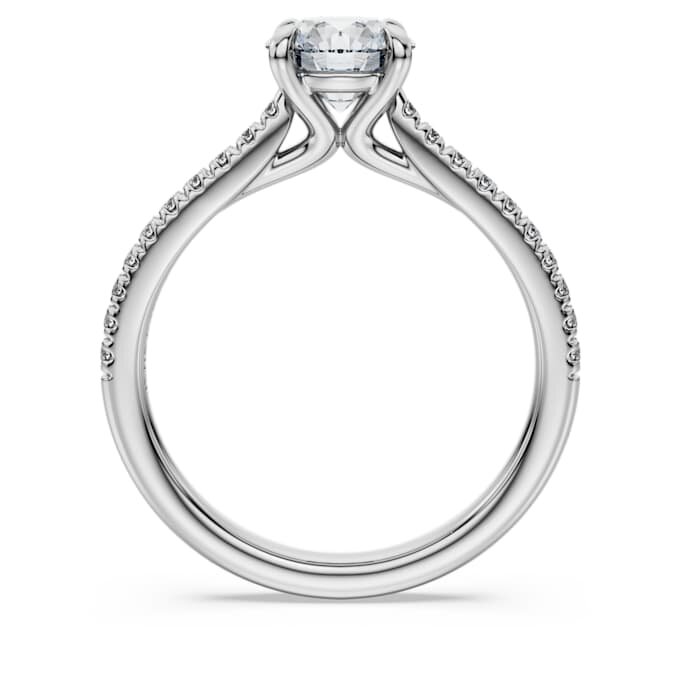 Pierścionek Eternity Solitaire z diamentami wyhodowanymi w laboratorium o łącznej masie 1,2 karata, o okrągłym szlifie, z 14-karatowego białego złota Pierścionek Eternity Solitaire z diamentami wyhodowanymi w laboratorium o łącznej masie 1,2 karata, o okrągłym szlifie, z 14-karatowego białego złota
