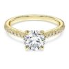 Pierścionek Eternity Solitaire z diamentami wyhodowanymi w laboratorium o łącznej masie 1,2 karata, o okrągłym szlifie, z 14-karatowego żółtego złota Pierścionek Eternity Solitaire z diamentami wyhodowanymi w laboratorium o łącznej masie 1,2 karata, o okrągłym szlifie, z 14-karatowego żółtego złota