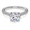 Pierścionek Eternity Solitaire z diamentami wyhodowanymi w laboratorium o łącznej masie 1,7 karata, o okrągłym szlifie, z 14-karatowego białego złota Pierścionek Eternity Solitaire z diamentami wyhodowanymi w laboratorium o łącznej masie 1,7 karata, o okrągłym szlifie, z 14-karatowego białego złota
