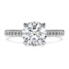 Pierścionek Eternity Solitaire z diamentami wyhodowanymi w laboratorium o łącznej masie 1,7 karata, o okrągłym szlifie, z 14-karatowego białego złota Pierścionek Eternity Solitaire z diamentami wyhodowanymi w laboratorium o łącznej masie 1,7 karata, o okrągłym szlifie, z 14-karatowego białego złota