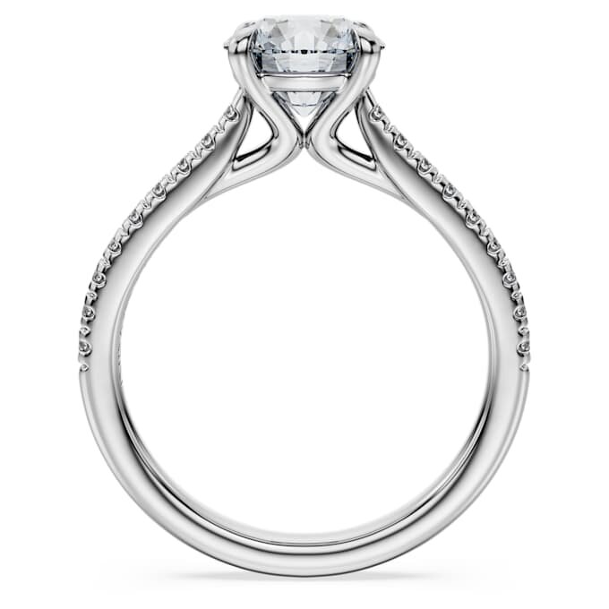 Pierścionek Eternity Solitaire z diamentami wyhodowanymi w laboratorium o łącznej masie 1,7 karata, o okrągłym szlifie, z 14-karatowego białego złota Pierścionek Eternity Solitaire z diamentami wyhodowanymi w laboratorium o łącznej masie 1,7 karata, o okrągłym szlifie, z 14-karatowego białego złota