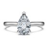 Pierścionek Eternity Solitaire z diamentami wyhodowanymi w laboratorium o łącznej masie 1 karata, w kształcie gruszki, z 14-karatowego białego złota Pierścionek Eternity Solitaire z diamentami wyhodowanymi w laboratorium o łącznej masie 1 karata, w kształcie gruszki, z 14-karatowego białego złota