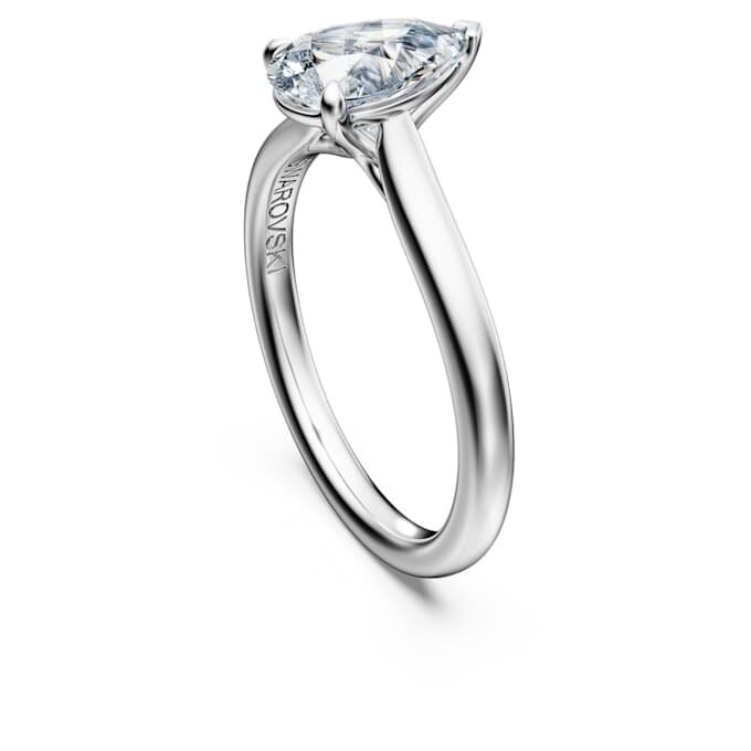Pierścionek Eternity Solitaire z diamentami wyhodowanymi w laboratorium o łącznej masie 1 karata, w kształcie gruszki, z 14-karatowego białego złota Pierścionek Eternity Solitaire z diamentami wyhodowanymi w laboratorium o łącznej masie 1 karata, w kształcie gruszki, z 14-karatowego białego złota