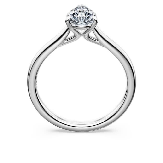 Pierścionek Eternity Solitaire z diamentami wyhodowanymi w laboratorium o łącznej masie 1 karata, w kształcie gruszki, z 14-karatowego białego złota Pierścionek Eternity Solitaire z diamentami wyhodowanymi w laboratorium o łącznej masie 1 karata, w kształcie gruszki, z 14-karatowego białego złota