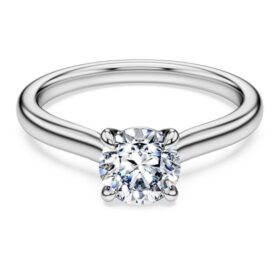 Pierścionek Eternity z diamentami wyhodowanymi w laboratorium o łącznej masie 1 karata, okrągłe, 14-karatowe białe złoto Pierścionek Eternity z diamentami wyhodowanymi w laboratorium o łącznej masie 1 karata, okrągłe, 14-karatowe białe złoto