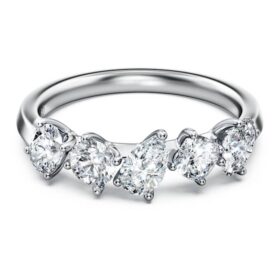 Pierścionek Galaxy z diamentami wyhodowanymi w laboratorium, łącznie 1 karat, różne kształty, 14-karatowe białe złoto Pierścionek Galaxy z diamentami wyhodowanymi w laboratorium, łącznie 1 karat, różne kształty, 14-karatowe białe złoto