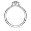 Pierścionek soliterowy „Eternity Halo” z diamentami wyhodowanymi w laboratorium o łącznej masie 0,45 karata, okrągłe, srebro próby 925 Pierścionek soliterowy „Eternity Halo” z diamentami wyhodowanymi w laboratorium o łącznej masie 0,45 karata, okrągłe, srebro próby 925