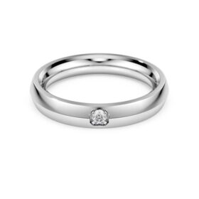 Pierścionek typu „Eternity Band” z diamentami wyhodowanymi w laboratorium o łącznej masie 0,05 karata, o okrągłym szlifie, z 14-karatowego białego złota Pierścionek typu „Eternity Band” z diamentami wyhodowanymi w laboratorium o łącznej masie 0,05 karata, o okrągłym szlifie, z 14-karatowego białego złota