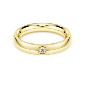 Pierścionek typu „Eternity Band” z diamentami wyhodowanymi w laboratorium o łącznej masie 0,05 karata, okrągłe, 14-karatowe żółte złoto Pierścionek typu „Eternity Band” z diamentami wyhodowanymi w laboratorium o łącznej masie 0,05 karata, okrągłe, 14-karatowe żółte złoto
