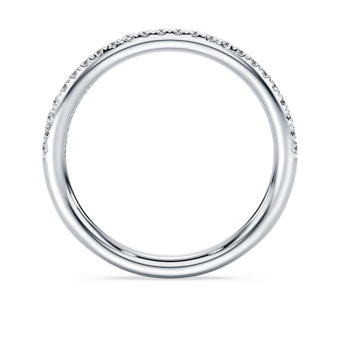 Pierścionek typu „Eternity Band” z diamentami wyhodowanymi w laboratorium o łącznej masie 0,2 karata, okrągłe, 14-karatowe białe złoto Pierścionek typu „Eternity Band” z diamentami wyhodowanymi w laboratorium o łącznej masie 0,2 karata, okrągłe, 14-karatowe białe złoto
