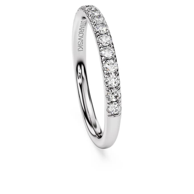 Pierścionek typu eternity z diamentami wyhodowanymi w laboratorium o łącznej masie 0,4 karata, okrągłe, srebro próby 925 Pierścionek typu eternity z diamentami wyhodowanymi w laboratorium o łącznej masie 0,4 karata, okrągłe, srebro próby 925