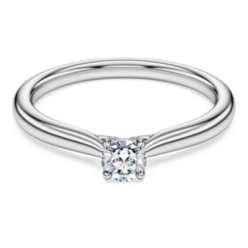 Pierścionek z brylantem „Eternity Solitaire” – diamenty wyhodowane w laboratorium o łącznej masie 0,25 karata, okrągłe, srebro próby 925 Pierścionek z brylantem „Eternity Solitaire” – diamenty wyhodowane w laboratorium o łącznej masie 0,25 karata, okrągłe, srebro próby 925