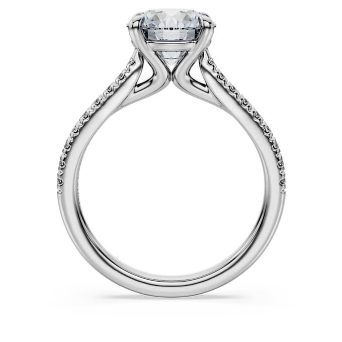 Pierścionek z brylantem typu „Eternity Solitaire” z diamentami wyhodowanymi w laboratorium o łącznej masie 2,2 karata, o okrągłym szlifie, z 14-karatowego białego złota Pierścionek z brylantem typu „Eternity Solitaire” z diamentami wyhodowanymi w laboratorium o łącznej masie 2,2 karata, o okrągłym szlifie, z 14-karatowego białego złota