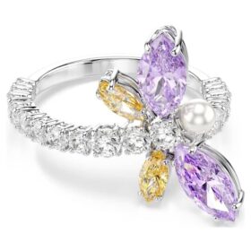 Pierścionek z motywem Ariana Grande X Swarovski – mieszane szlify, ważka, wielokolorowy, pokryty rodem Pierścionek z motywem Ariana Grande X Swarovski – mieszane szlify, ważka, wielokolorowy, pokryty rodem