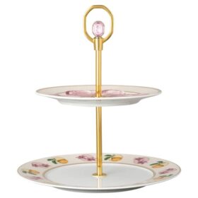 Porcelana Idyllia éTagèRe, motyw kryształowy, Lily Citron, mała, wielobarwna
