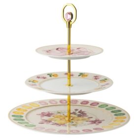 Porcelana Idyllia éTagèRe, motyw kryształowy, wielokolorowa