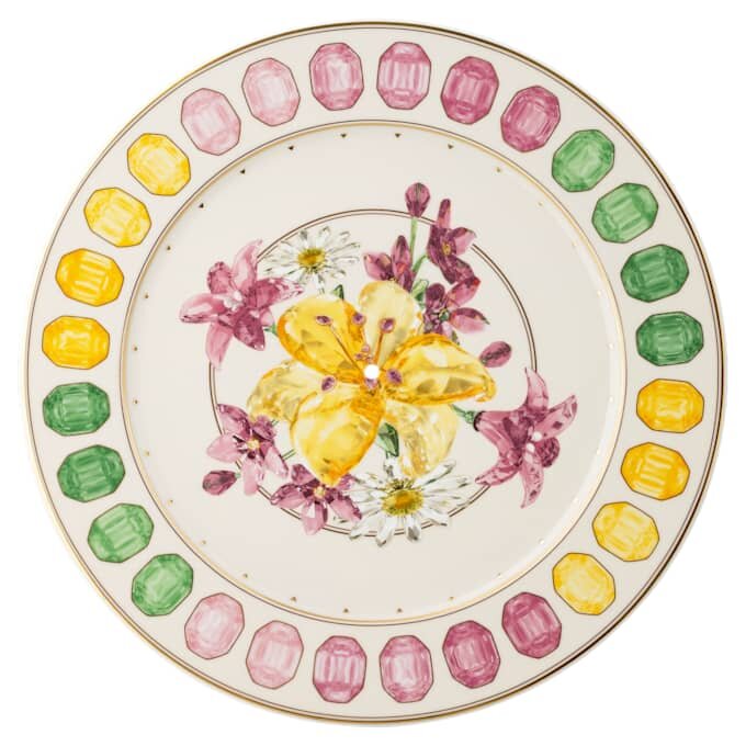Porcelana Idyllia éTagèRe, motyw kryształowy, wielokolorowa