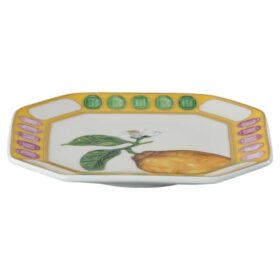 Porcelana Idyllia Vide Poche, motyw kryształowy, cytryna, żółty