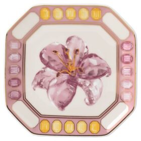 Porcelana Idyllia Vide Poche, motyw kryształowy, lilia, wielokolorowa