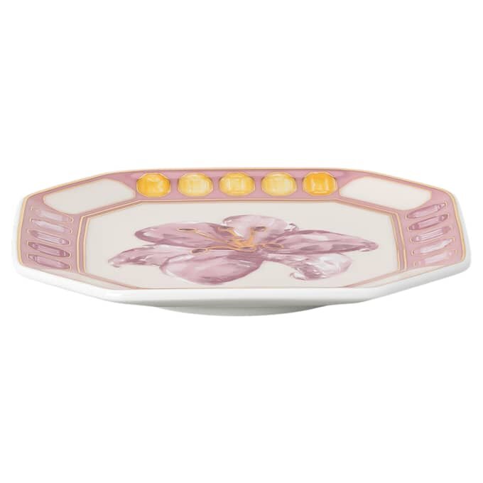 Porcelana Idyllia Vide Poche, motyw kryształowy, lilia, wielokolorowa Porcelana Idyllia Vide Poche, motyw kryształowy, lilia, wielokolorowa
