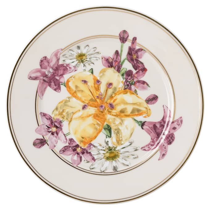 Porcelanowy talerz do chleba Idyllia, motyw kryształowy, bukiet, wielobarwny Porcelanowy talerz do chleba Idyllia, motyw kryształowy, bukiet, wielobarwny