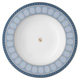 Porcelanowy talerz do zupy Signum, niebieski