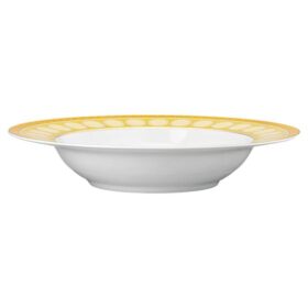 Porcelanowy talerz do zupy Signum, żółty