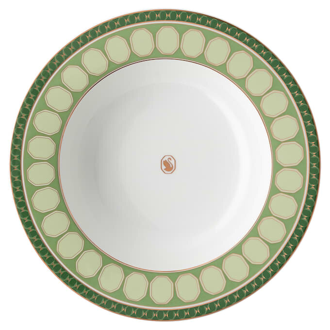 Porcelanowy talerz do zupy Signum, zielony Porcelanowy talerz do zupy Signum, zielony