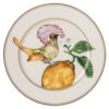Porcelanowy talerz na chleb z kolekcji Idyllia, motyw kryształowy, muchołówka, wielobarwny