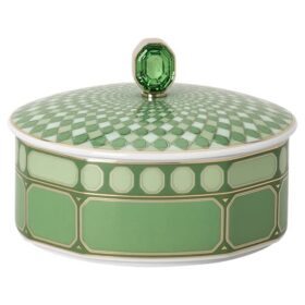 Pudełko Signum z porcelany, zielone
