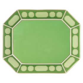 Taca Signum z porcelany, duża, zielona