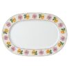 Talerz Idyllia z porcelany, motyw kryształowy, Lily Citron, mały, wielokolorowy