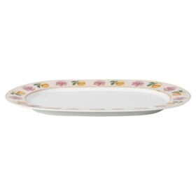 Talerz Idyllia z porcelany, motyw kryształowy, Lily Citron, mały, wielokolorowy