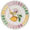 Talerz obiadowy Idyllia z porcelany, motyw kryształowy, muchołówka, wielobarwny