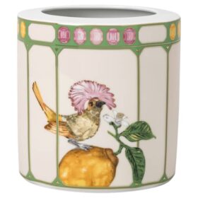 Wazon Idyllia z porcelany, motyw kryształowy, muchołówka, średni, wielokolorowy