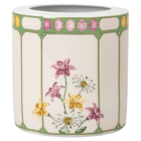 Wazon Idyllia z porcelany, motyw kryształowy, muchołówka, średni, wielokolorowy