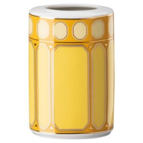 Wazon Signum z porcelany, mały, żółty