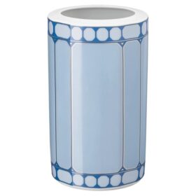 Wazon Signum z porcelany, niebieski
