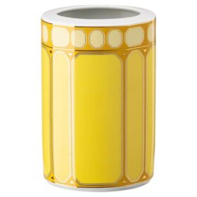 Wazon Signum z porcelany, średni, żółty