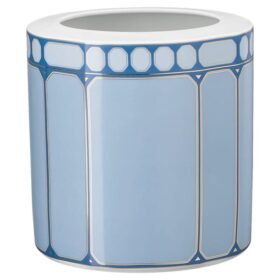 Wazon Signum z porcelany, szeroki, niebieski
