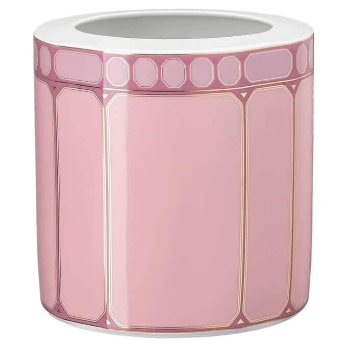 Wazon Signum z porcelany, szeroki, różowy Wazon Signum z porcelany, szeroki, różowy