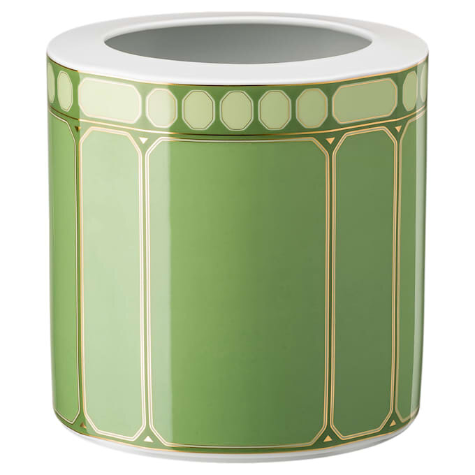 Wazon Signum z porcelany, szeroki, zielony Wazon Signum z porcelany, szeroki, zielony