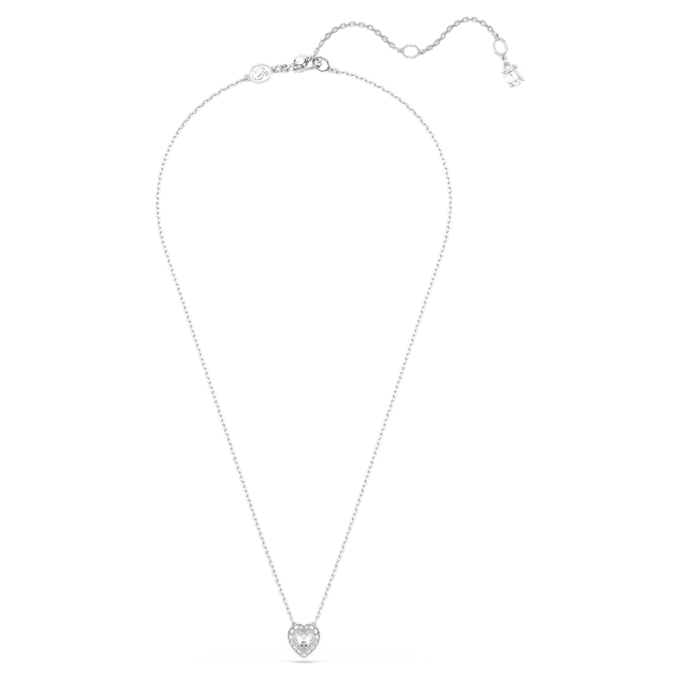Wisiorek Ariana Grande X Swarovski z kryształami o zróżnicowanych szlifach, w kształcie serca, biały, pokryty rodem Wisiorek Ariana Grande X Swarovski z kryształami o zróżnicowanych szlifach, w kształcie serca, biały, pokryty rodem