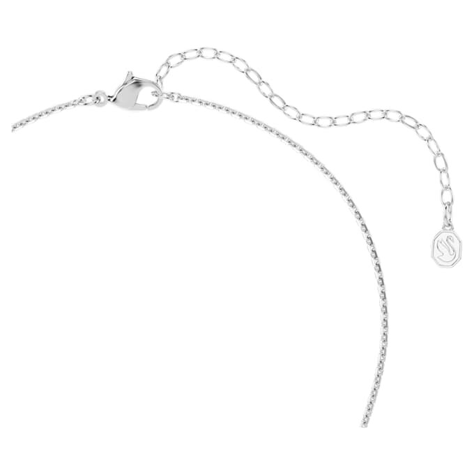 Wisiorek Ariana Grande X Swarovski z kryształową perłą, szlif okrągły, kwiat, biały, pokryty rodem Wisiorek Ariana Grande X Swarovski z kryształową perłą, szlif okrągły, kwiat, biały, pokryty rodem