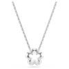 Wisiorek Ariana Grande X Swarovski z kryształową perłą, szlif okrągły, kwiat, biały, pokryty rodem Wisiorek Ariana Grande X Swarovski z kryształową perłą, szlif okrągły, kwiat, biały, pokryty rodem