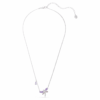Wisiorek Ariana Grande X Swarovski z różnymi szlifami, w kształcie ważki, wielokolorowy, pokryty rodem Wisiorek Ariana Grande X Swarovski z różnymi szlifami, w kształcie ważki, wielokolorowy, pokryty rodem