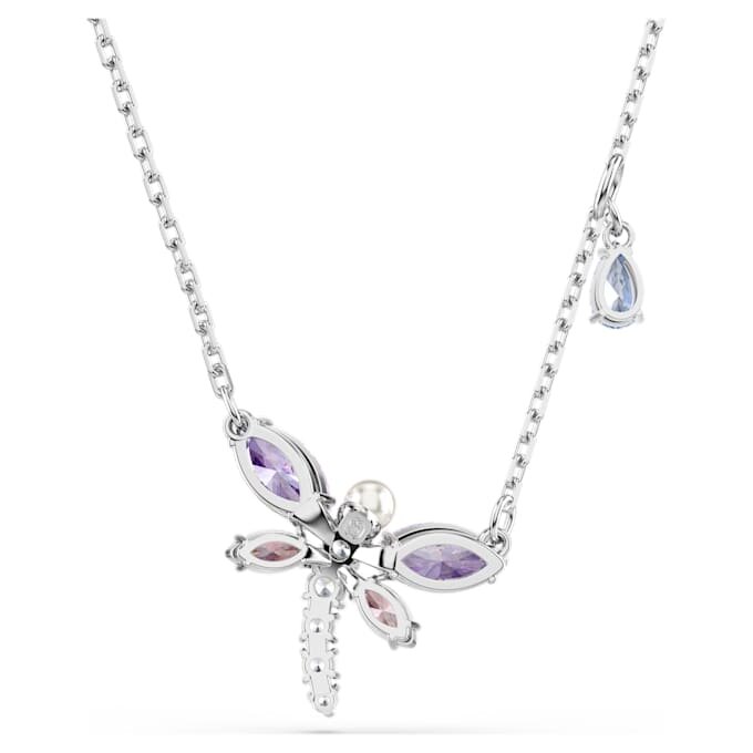 Wisiorek Ariana Grande X Swarovski z różnymi szlifami, w kształcie ważki, wielokolorowy, pokryty rodem Wisiorek Ariana Grande X Swarovski z różnymi szlifami, w kształcie ważki, wielokolorowy, pokryty rodem