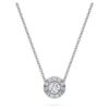Wisiorek Eternity Halo Solitaire z diamentami wyhodowanymi w laboratorium o łącznej masie 0,23 karata, okrągłe, srebro próby 925 Wisiorek Eternity Halo Solitaire z diamentami wyhodowanymi w laboratorium o łącznej masie 0,23 karata, okrągłe, srebro próby 925